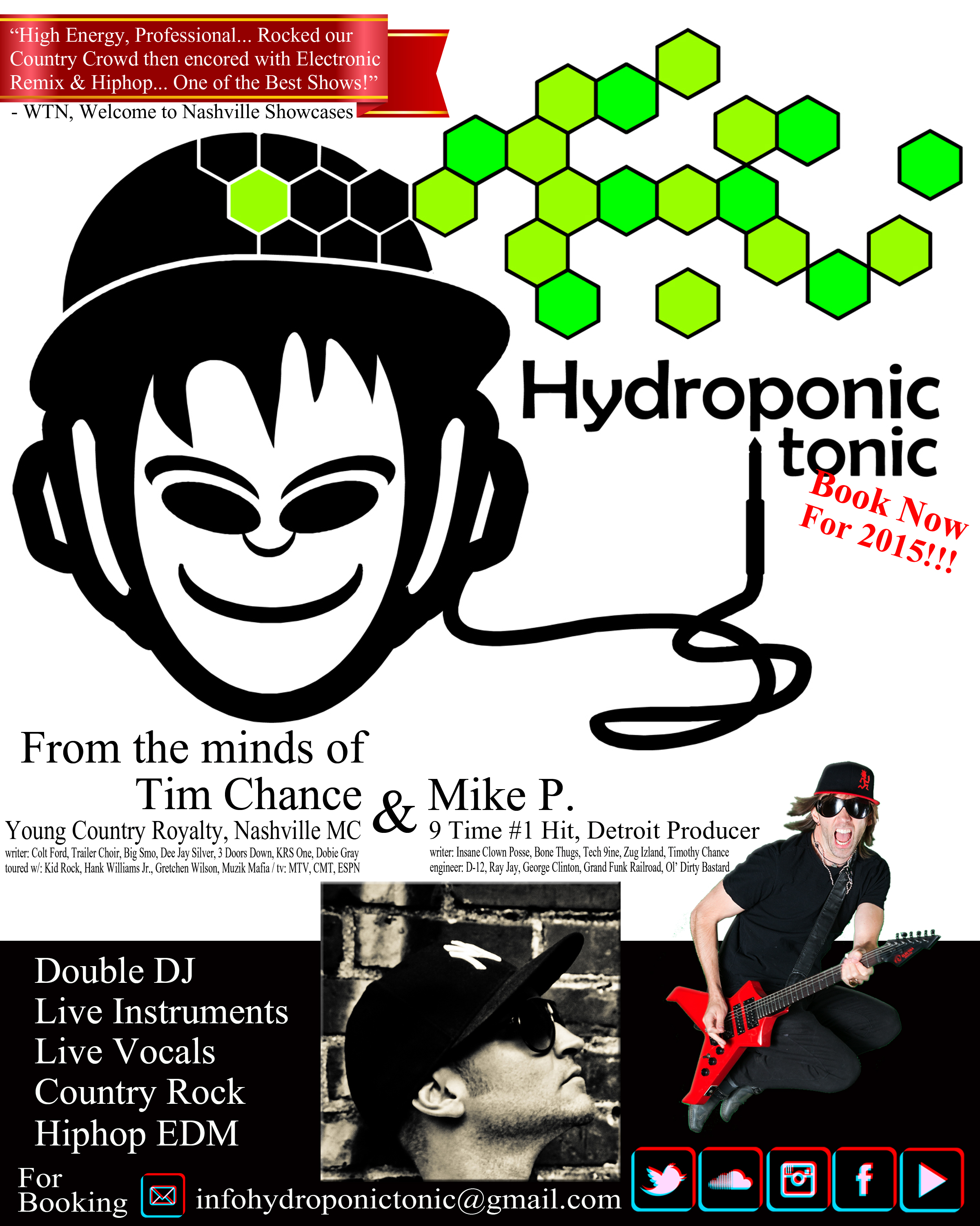 Book Hydroponic Tonic - Tim Chance & Mike P. - agent Joy One-Sheet