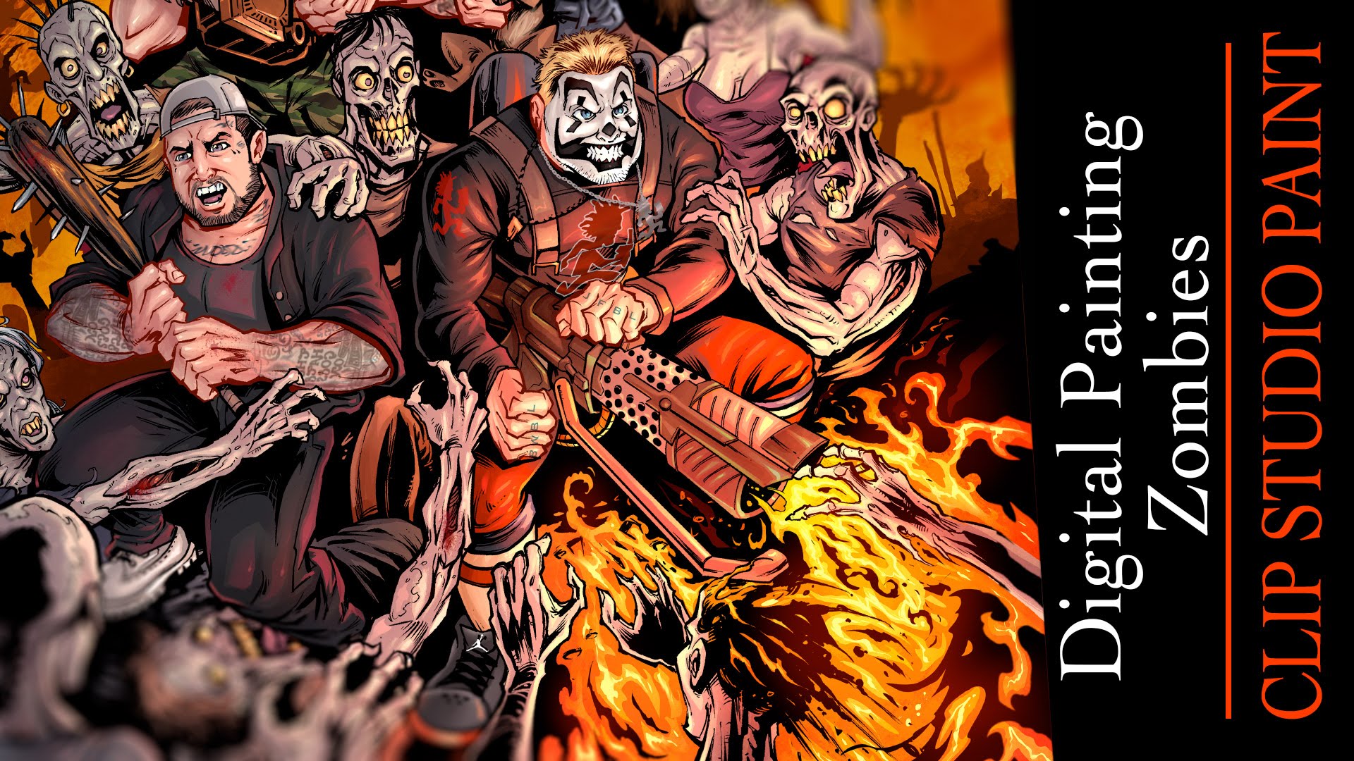 Zombie Digital Speed Painting Process – Bukshot “Run” Cover