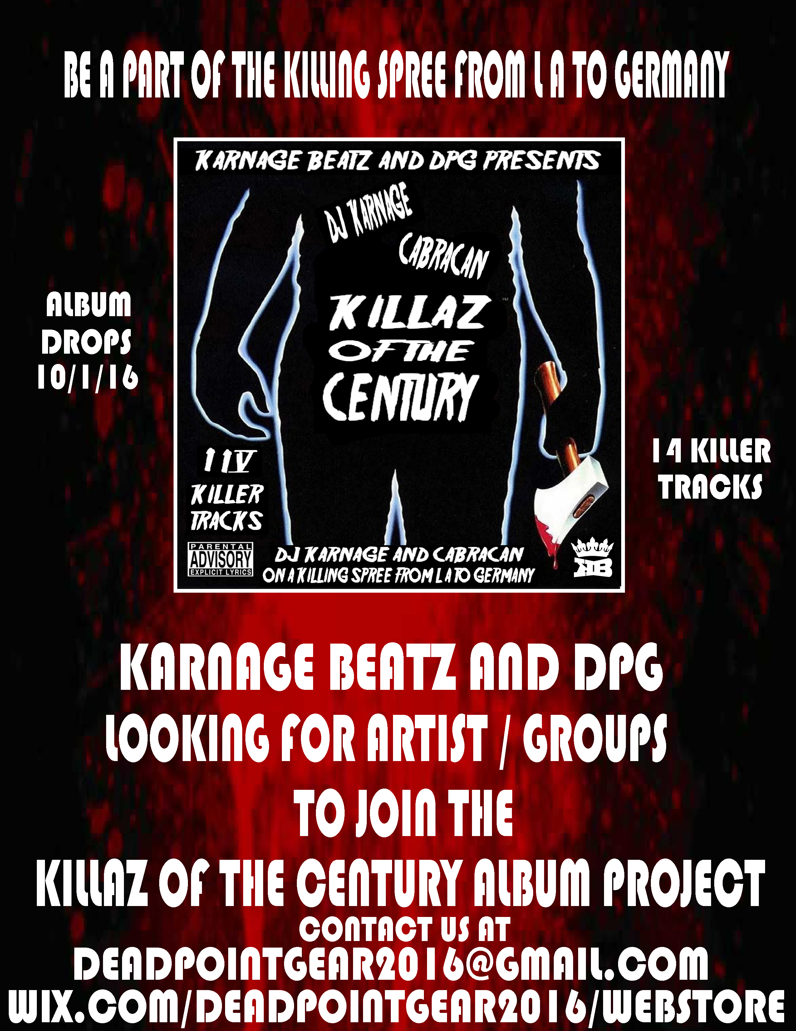 karnage beatz dpg killaz of the century flyer