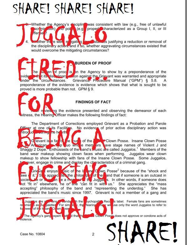 juggalo-fired