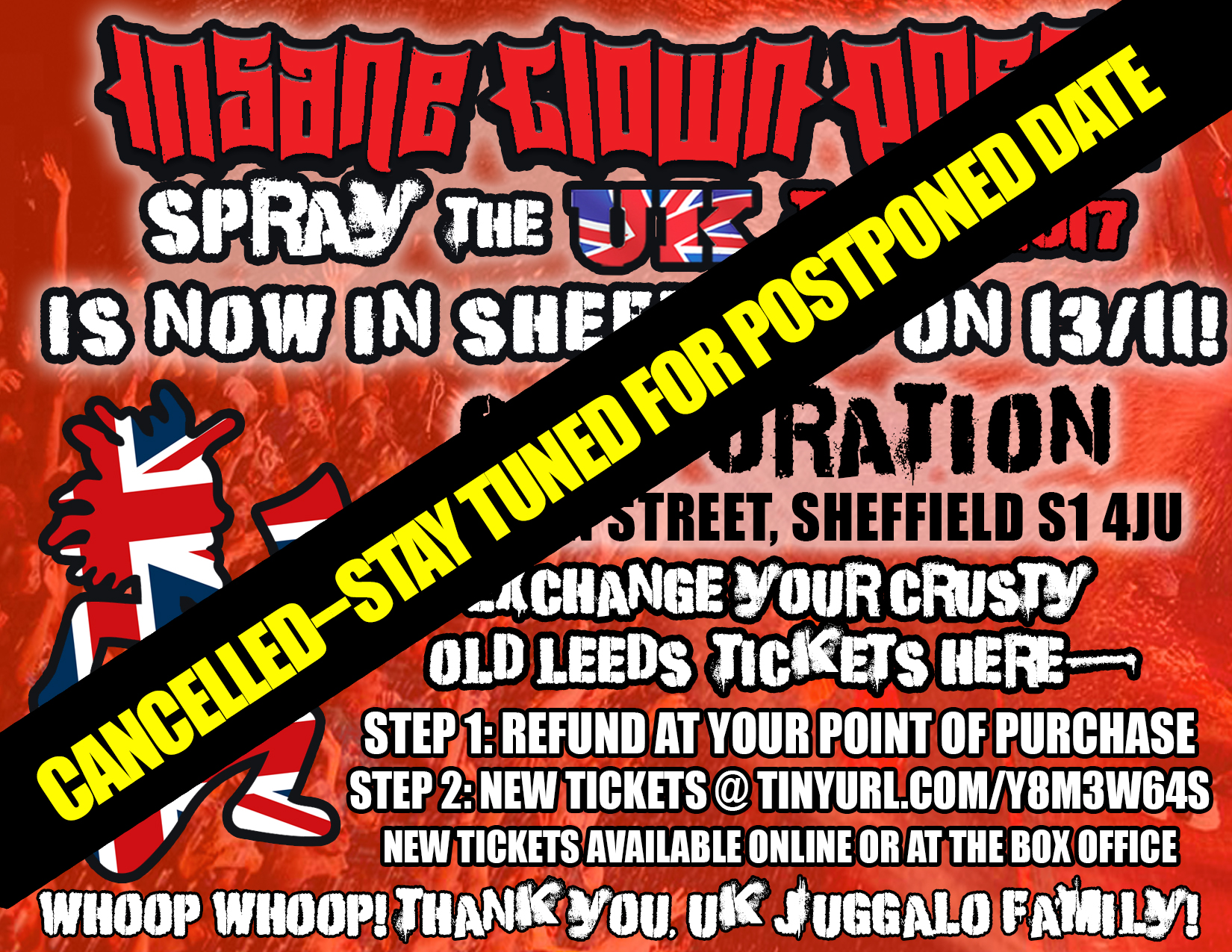 venue change-daily-SHEFFIELD