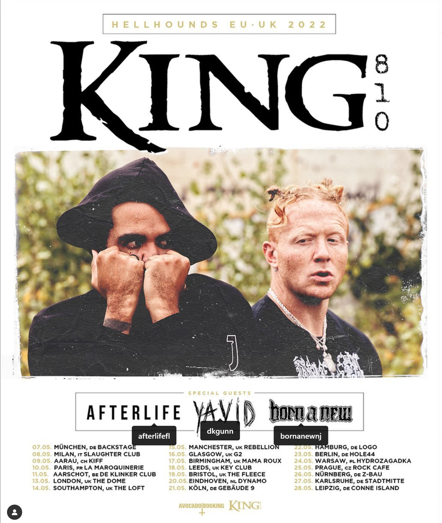 king 810 tour