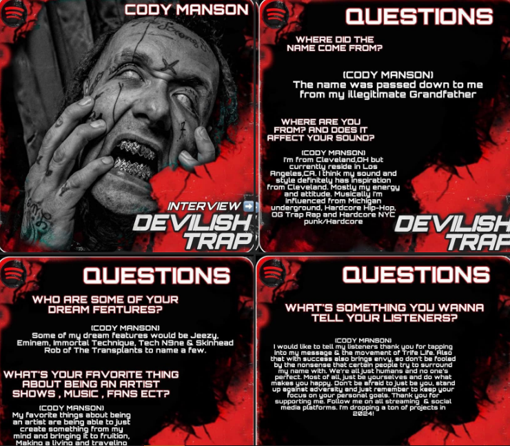 Cody Manson devilsh trap