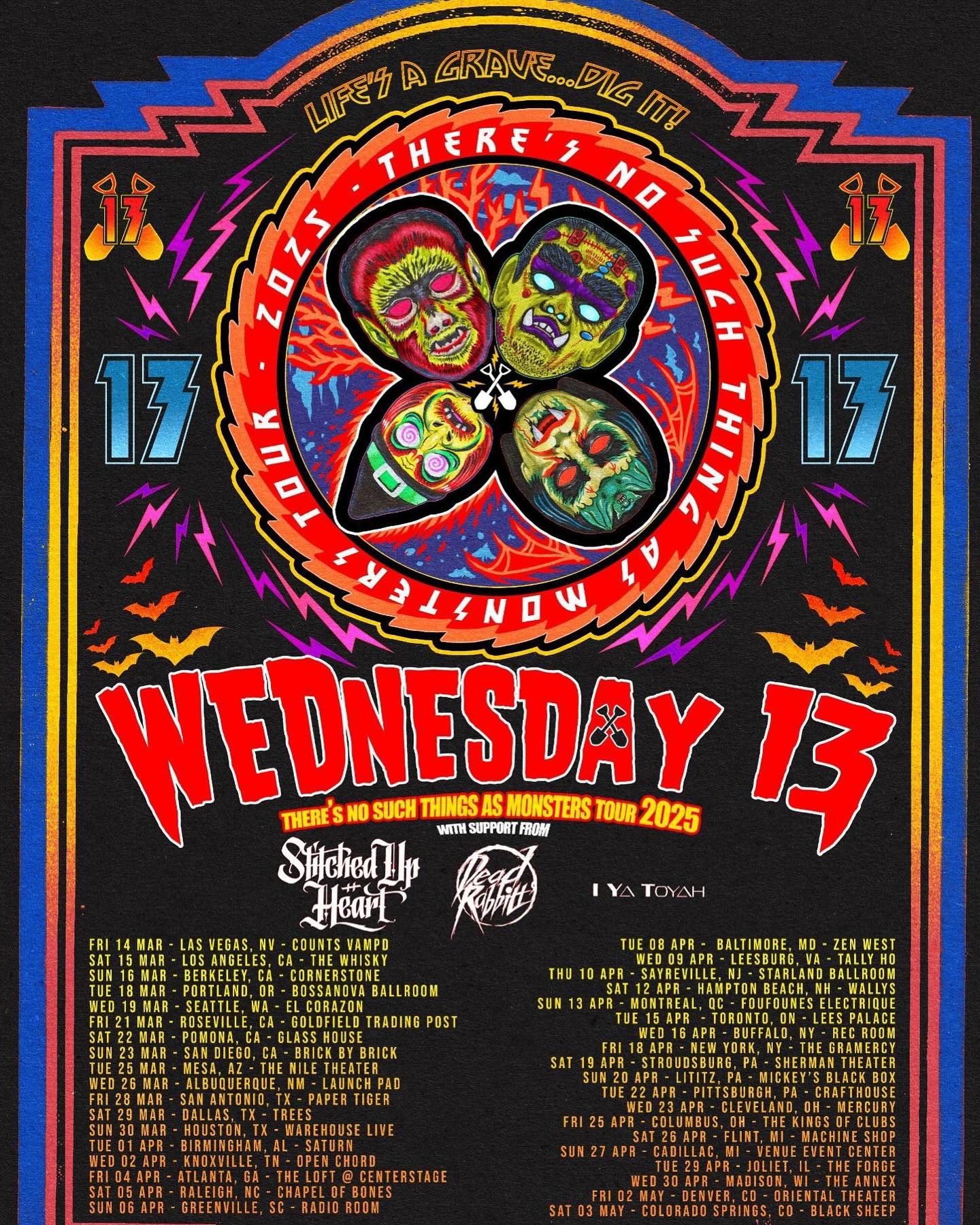 Wednesday 13 tour