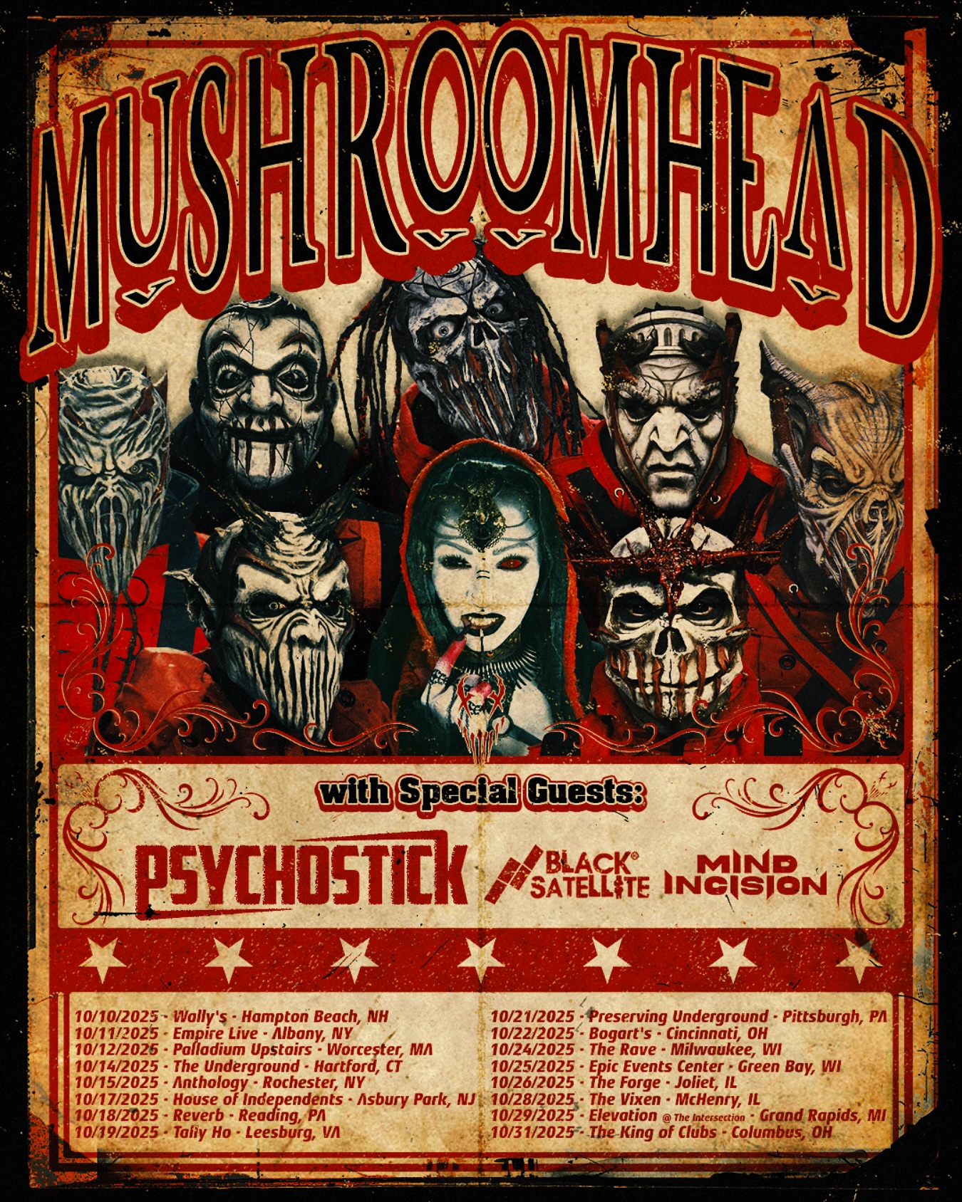 Mushroomhead October 2025 tour dates